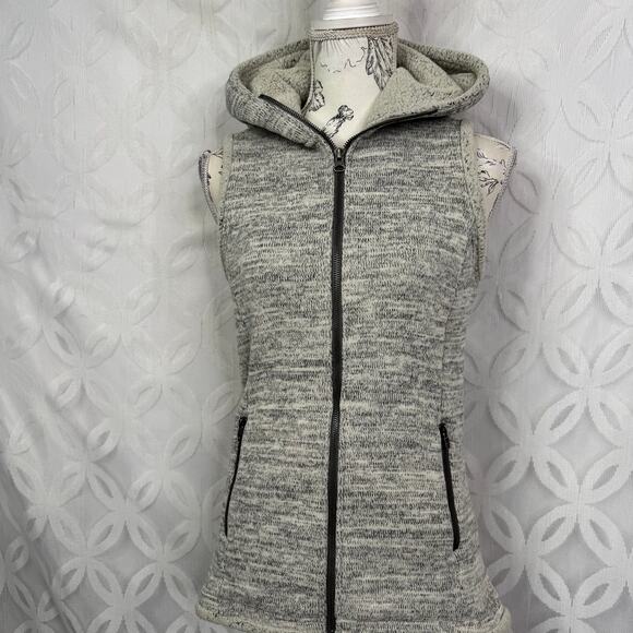 Kuhl Alaska Womens Hooded Zip Up Vest Cozy Soft Heathered Grey Size S - Picture 2 of 9